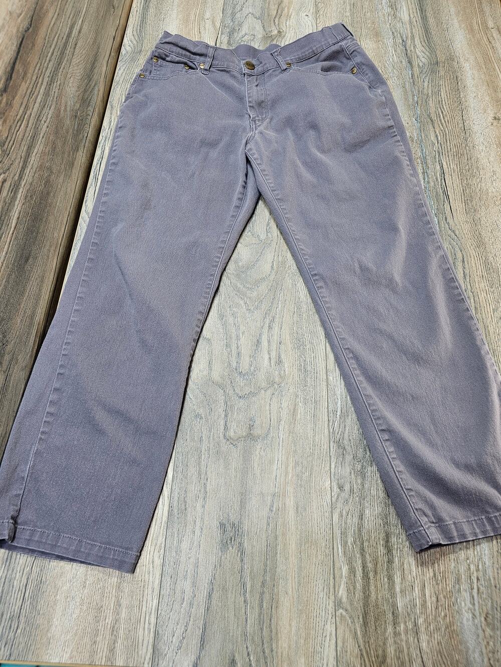 Vintage Bend Over Levi Strauss Women's 12P Gray Stretch Straight Leg Jeans Pants
